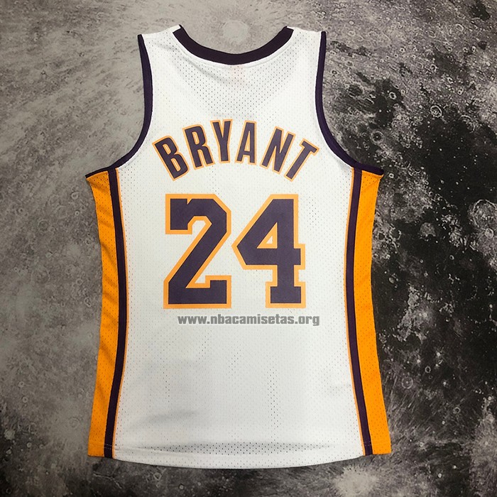 Camiseta Los Angeles Lakers Kobe Bryant NO 24 Mitchell & Ness 2009-10 Blanco